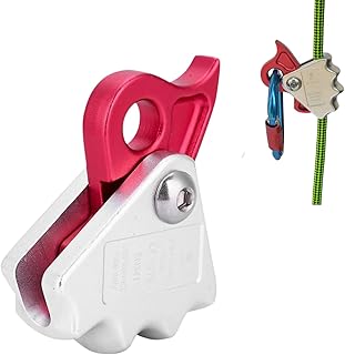 Descendeur D'arrêt Autobloquant 15 KN Descendeur d'escalade pour Équipement d'escalade et Gréement de Corde de 9 à 12 mm