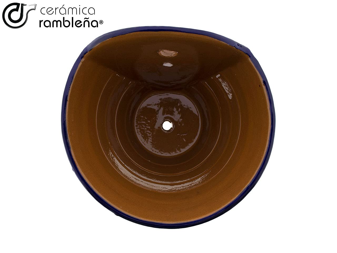 CERÁMICA RAMBLEÑA | Maceta Colgante Pileta | Maceta de Barro para Colgar | Maceta Pared Patios de Córdoba Primavera | 100% Decorada a Mano | 19x17x21 cm