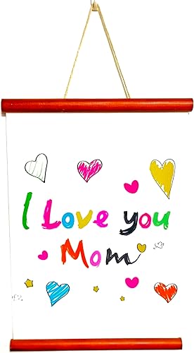 Miniatura 1 de BLACK DECK 12X16 Canvas Poster Frame with Light Wood Hangers - Hanging Canvas Wall Art with a Warm Message for Your Mother - Gift for Mothers (Child
