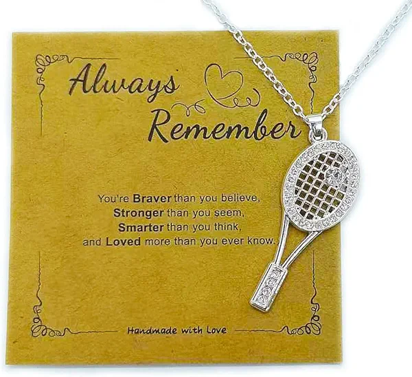 Wilson Tennis Racket Necklace - Gifts for Team Lovers & Women