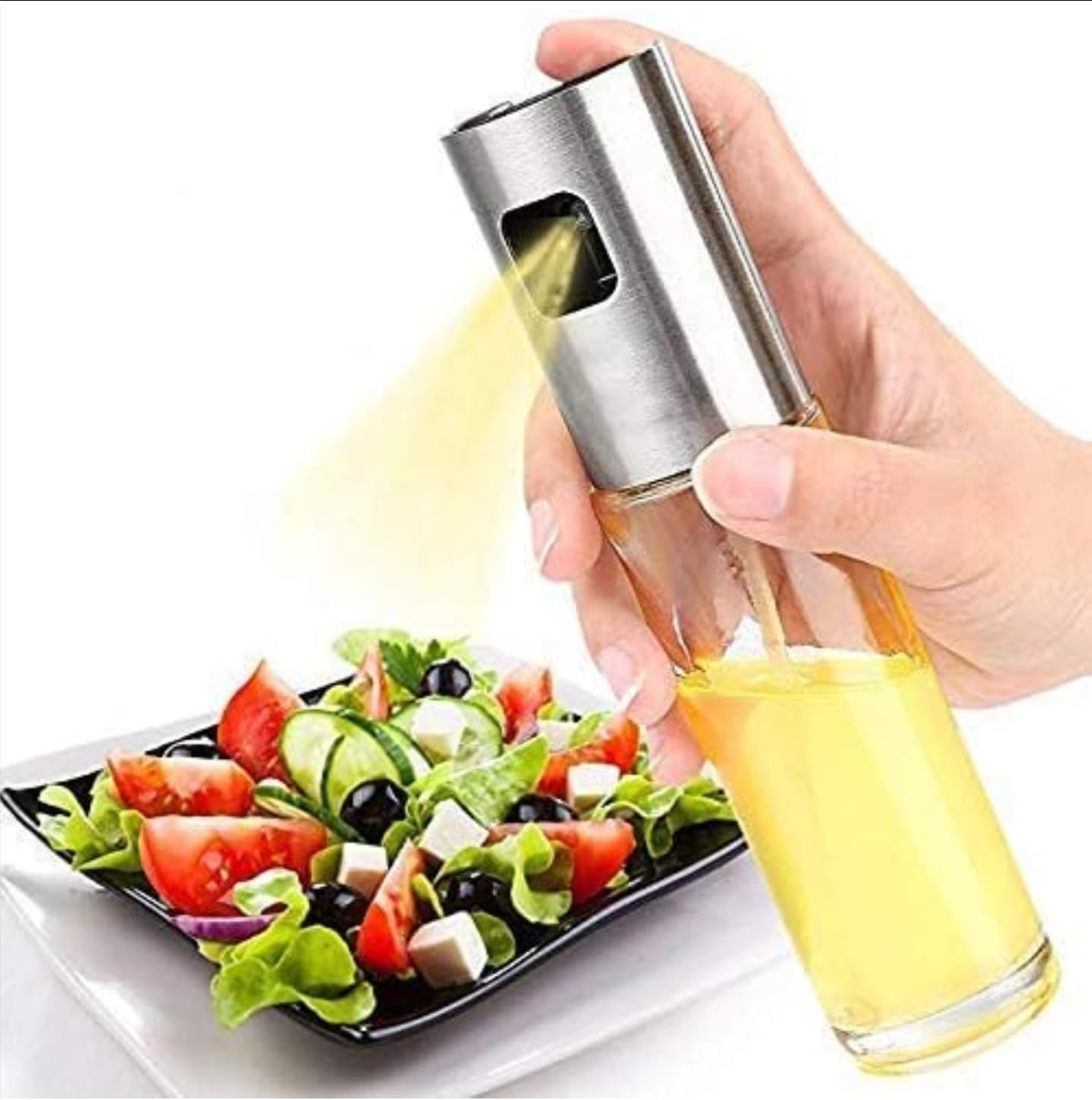 KM Oil Spray Bottle for Dosa Food Grade Glass Oil Spray Bottle