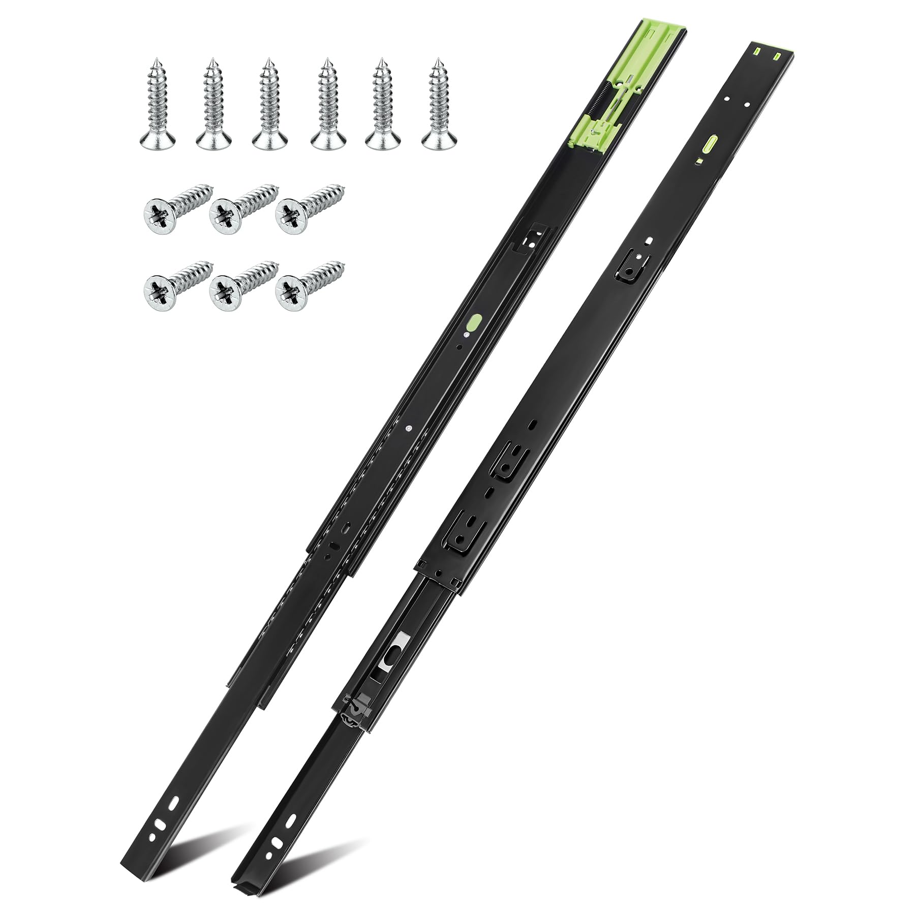 HBL’ 1 Pair | Soft Close Drawer Runners 500mm, Heavy Duty Cabinet Drawer Slides Replacement - Ball Bearing Full Extension Draw Runner, 50KG Capacity, Made of Cold-Rolled Steel.