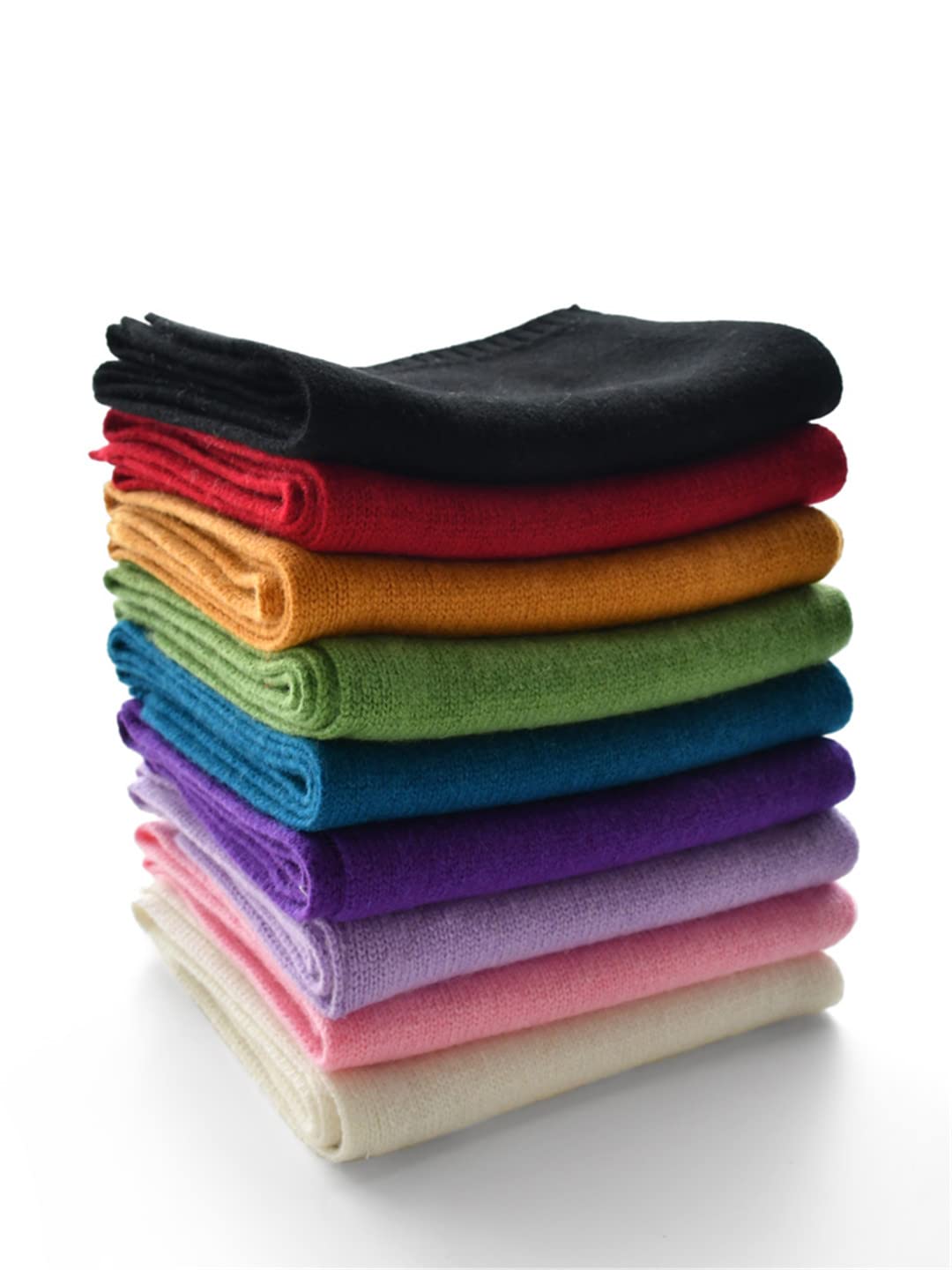 Lmtossey Sciarpa in cashmere stile semplice uomo donna autunno inverno caldo lavoro a maglia morbido cashmere adulti sciarpe regali