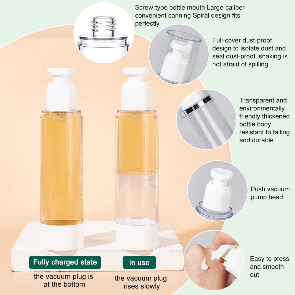 Amazon.co.jp｜BENECREAT 4点100ml 真空ボトル エアレスポンプボトル 