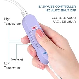 Boncare Stay-On Large Vinyl Electric Heating Pad for Neck and Shoulders and Back Without Auto-Off, Low & High Heat Levels, Waterproof Hot Heat Pad with Washable Cover (12x24, 1-Pack)