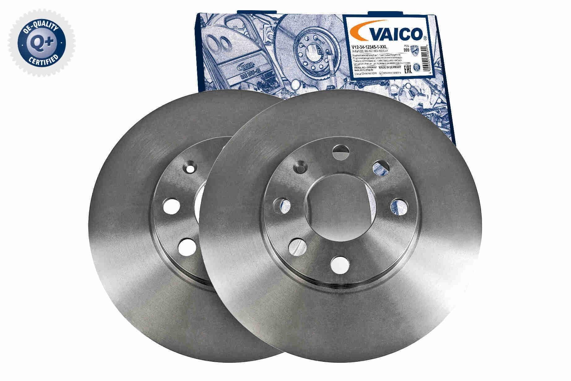 2x VAICO Disco de freno Delantero Ø256mm Altura: 41,1mm Espesor: 23,8mm Corona de Agujeros - Ø: 100mm ventilado V40-80037 Compatible con OPEL Astra G CC T98 Astra G Caravan T98 Astra G Sedán T98