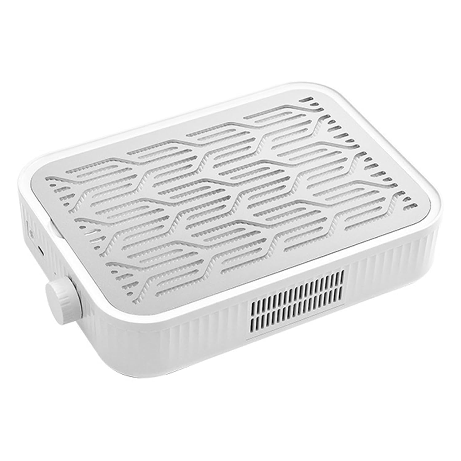 Aspiradora De Uñas Silenciosa Y Ajustable: Colector De Polvo De Uñas con Turbina Sin Escobillas para Técnicos De Uñas Profesionales Y Manicuras Caseras. White