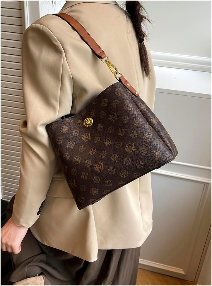 Crossbody Bags for Women, Shoulder Bag with Adjustable Strap,Classic Pattern with Gold Hardware