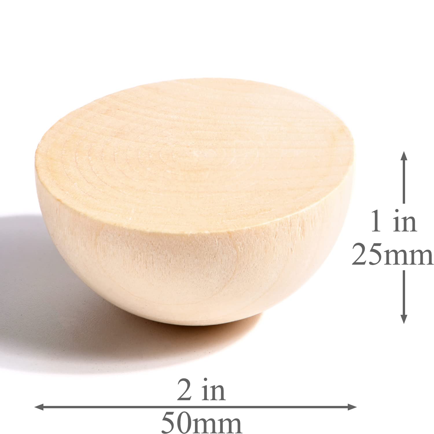 500-Pack 1/2 Inch (12mm) Unfinished Wooden Half Balls - Natural Craft Spheres For DIY Projects - View #11