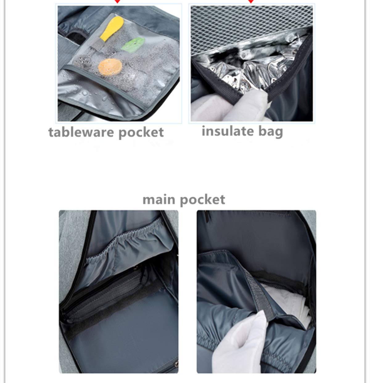 Podróżna torba na pieluchy, plecak dla taty, torba niemowlęca dla mężczyzn, podkładka do przewijania, pasek do przewijania, unisex, sprzęt dla malucha (jasnoszary)