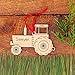 Tractor Farm Ornament Personalized Baby's First Christmas 2025 Wood Handmade