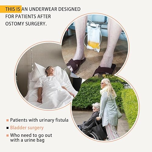 Miniatura 6 de 2 PCS Postoperative Care Ostomy Stoma Shorts for Nephrostomy Bag and Catheter Leg Bag, Comfortable, Machine Washable