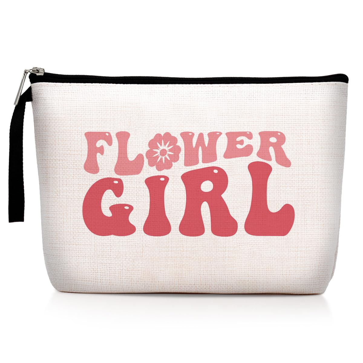 Flower Girl Proposal Flower Girl Gift Makeup Bag Wedding Gifts Bridal Party Gifts Cosmetic Bag for Women Bridesmaid Gifts Zipper Pouch Bag Bridal Shower Gifts Travel Toiletry Bag Wedding Party Gifts