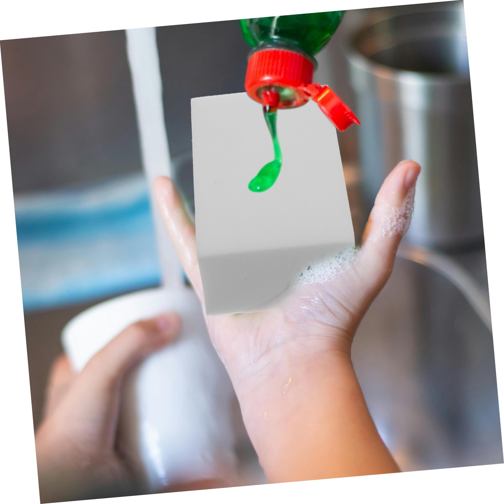 Ciieeo 3 Set Spugna Magica Panno Pulizia Spugne Lavapavimenti Spazzola Per Piatti Lavapiatti Comoda Spugna Per Strofinare Piccola Per Strofinare Nano Bianca 20 Pezzi * 3
