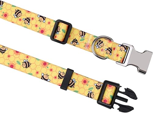 Miniatura 2 de Mihqy Collares de perro personalizados, collar de perro personalizado con nombre y número de teléfono, múltiples patrones y 4 tamaños de collar de