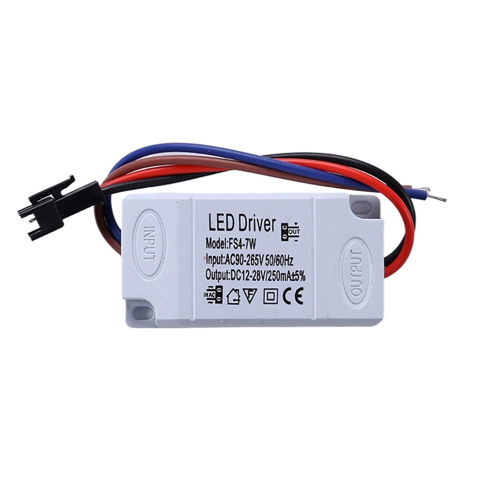 FCARUMIQP LED Power Supply 1W-24W 240-280mA Driver Adapter with SM Or AC90-265V Lighting for Panel Light Downlight(SM 4-7W)