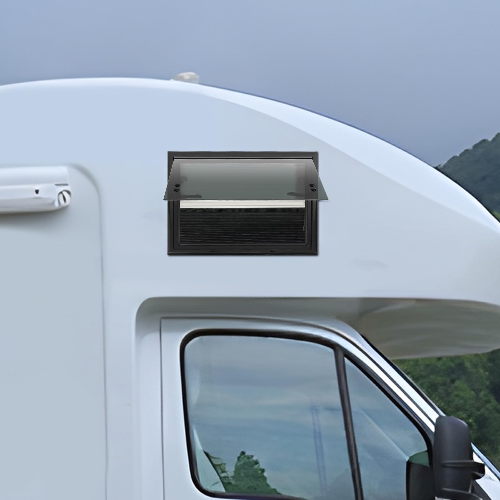 Wohnmobil Fenster, Wohnwagen Fenster RV-Ausstellfenster, RV-Wohnmobilfenster Mit Integriertem Rollo Und Fliegengitter, Camper Fenster FüR Wohnwagen Van Camper (500x350mm)