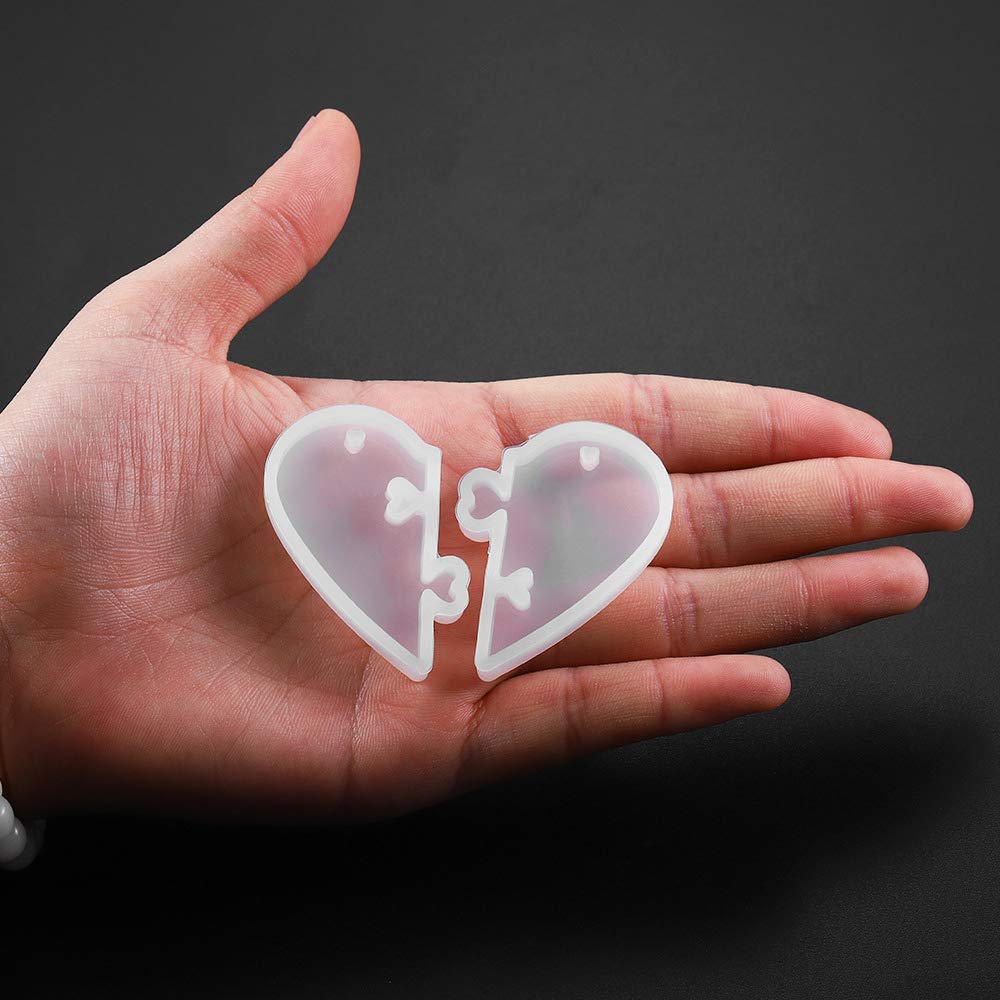 6 stuks hartvormige siliconen vorm liefde hart epoxyhars vormen hart sleutelhanger en sieraden, siliconen hartvorm gietvorm, hoogwaardige kristallen gietvormen met gaten 6 stuks hartvormige siliconen vorm liefde hart epoxyhars vormen hart sleutelhanger en sieraden, siliconen hartvorm gietvorm, hoogwaardige kristallen gietvormen met gaten