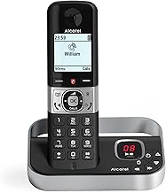 ALCATEL F890 Voice - DECT Cordless Phone with Answering Machine - High Resolution Graphical Display - Handsfree - Call Barring - VIP Ringtone - 50 Min Answering Machine - Black/Grey