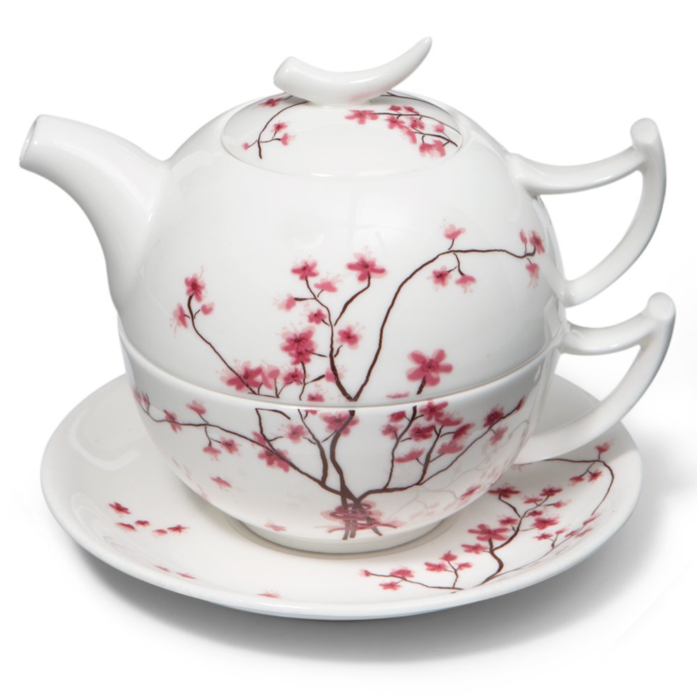 Cherry Blossom Tea for One Set TeaLogic Fine Bone China