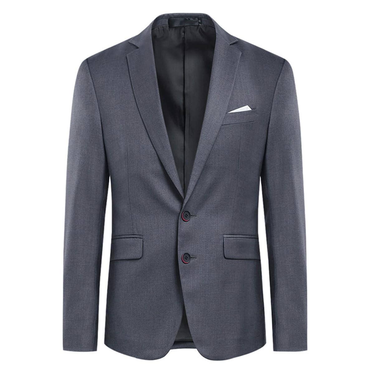 Allthemen Blazer à Deux Boutons Fendu à l'arrière Vouleur Unie pour Hommes Veste de Costume d'affaires Homme