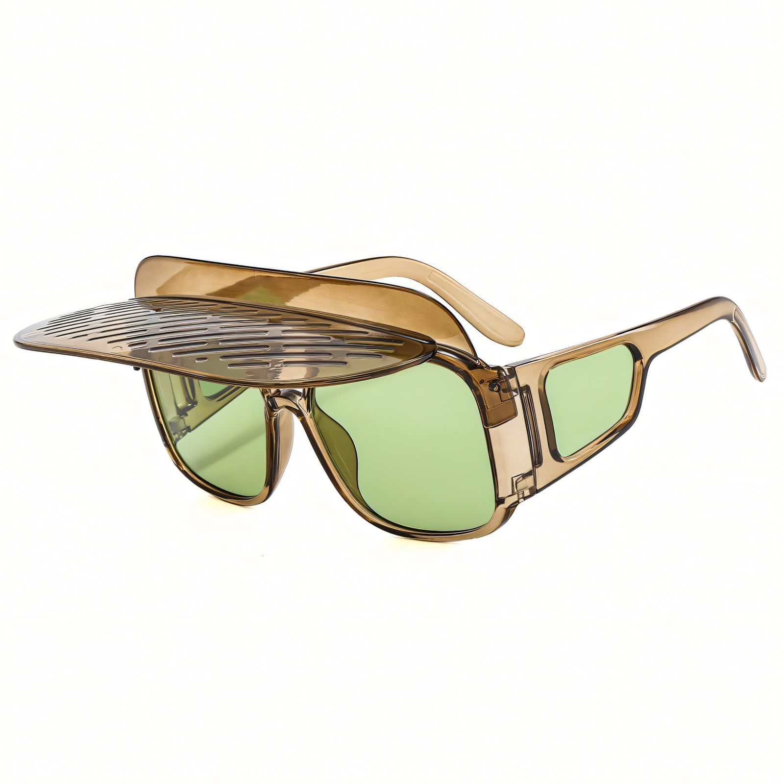 Gafas de sol polarizadas, diseño clásico y retro con personalidad y visera únicas, incluye funda portátil