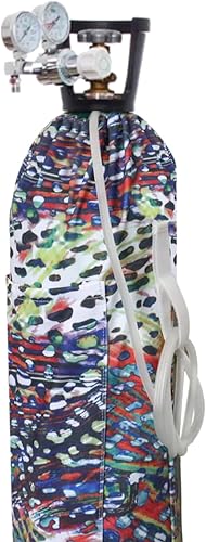 Miniatura 4 de Cubierta del tanque de oxígeno con bolsillo en el lado para E (M-24) Tanques de oxígeno Tanque oxigenado Guante de oxígeno Bolsa de cilindro de