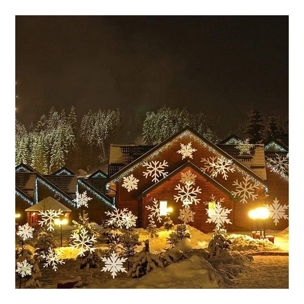 Proyector de copo de nieve de Navidad para exteriores, IP65, impermeable, LED, lámpara de proyección de nieve en movimiento, para exteriores, proyector solar de copo de nieve, foco de jardín