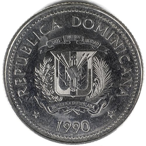 1990 DO Dominican Republic Veinticinco 25 Centavos Good