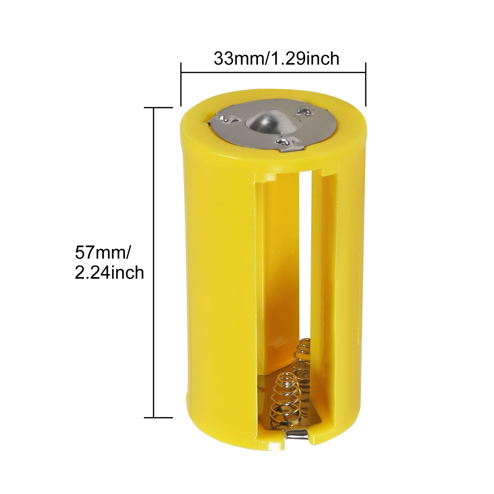 Coliao 6pcs AA to D Battery Adapter 3 AA to D Size Parallel Battery Convertor Adapter Holder 3 AA to 1 D Battery Adapters Converter 1.5V Output Battery Holder Case Box