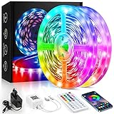 Lxyoug RGB LED Strip 30M, Smart LED Streifen, Musik-Sync, Farbwechsel LED Lichterkette mit...