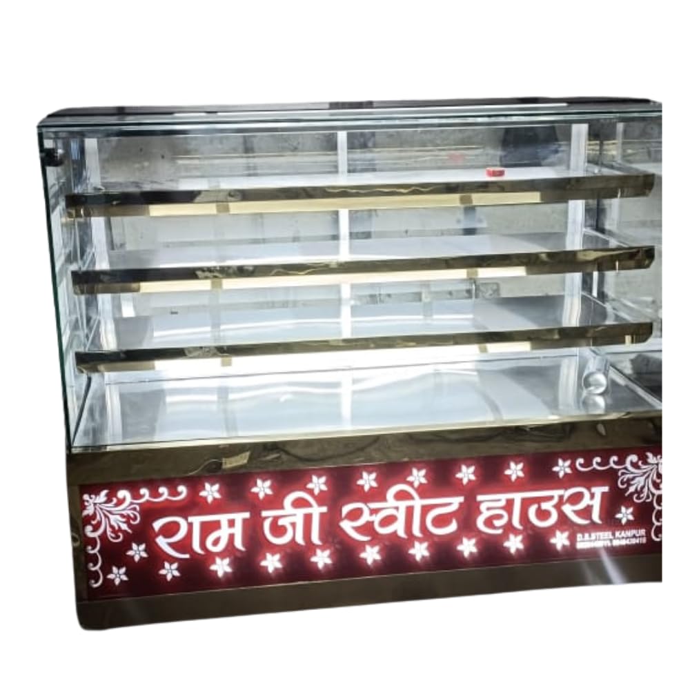 Commercial Sweet Shop Display Counter, Glass Material, Multi-Tier Shelving-image-3