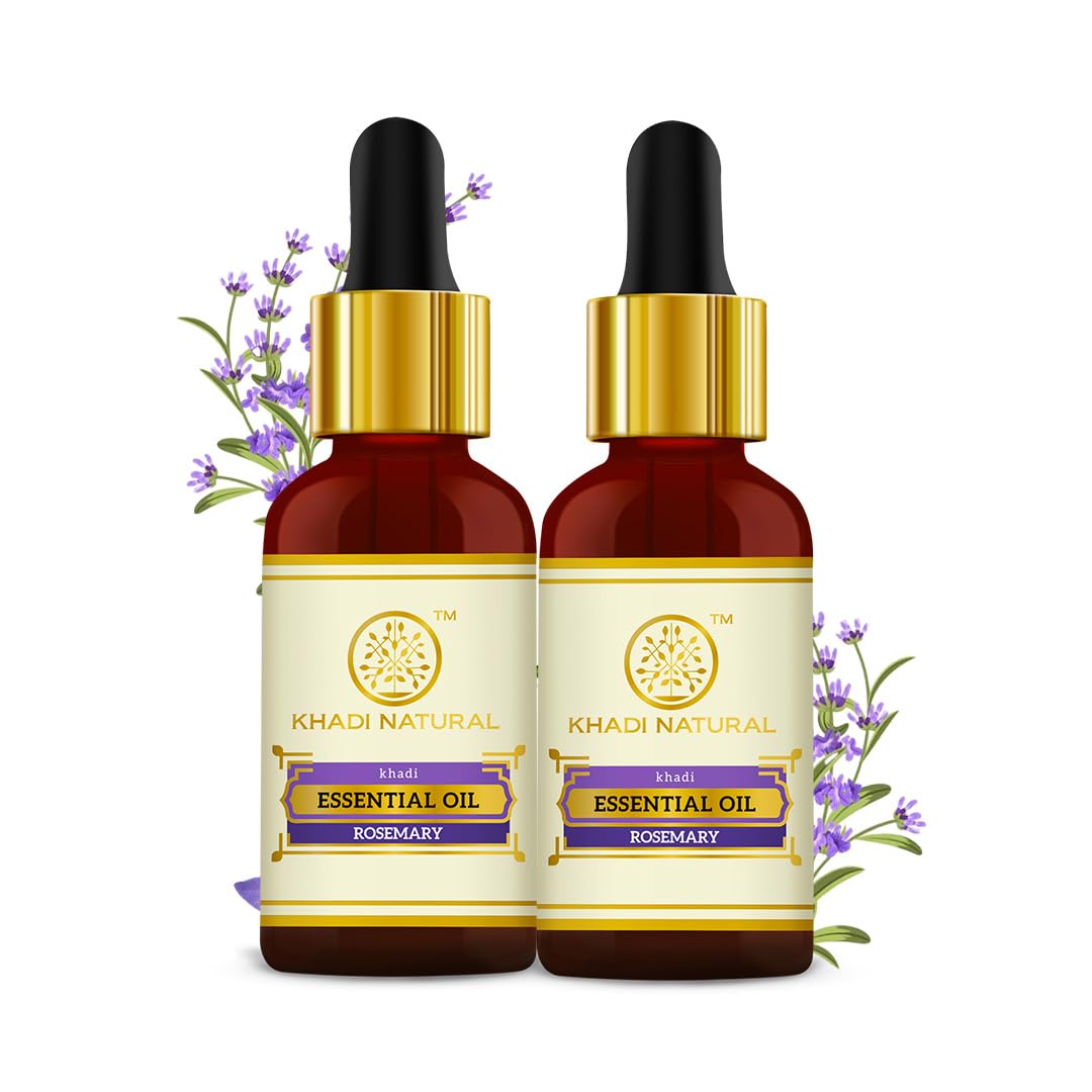 KHADI NATURAL Ayurvedic Rosemary Essential Oil |For for Skin, Hair growth, Aromatherapy| Stress-relieving properties|Natural and Therapeutic|Pack of 2 | (15x2) (30 ml) (B0CCDHCTP3) Amazon Price History, Amazon Price Tracker