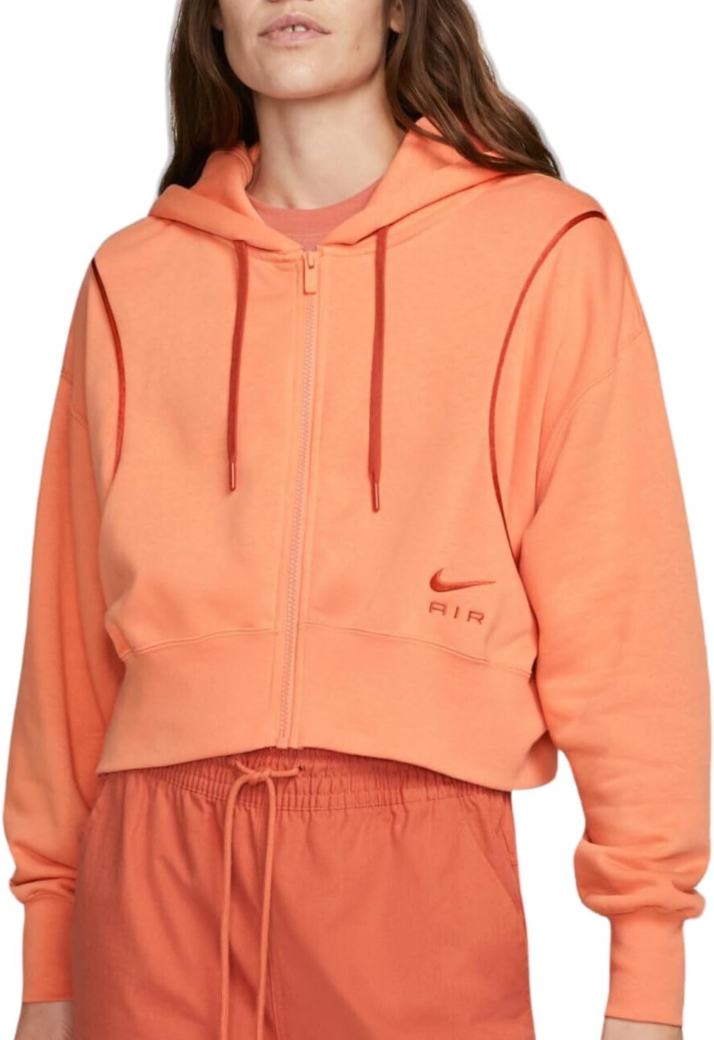 Nike Air Womens Full-zip Hoodie Womens Size - X-Small Orange