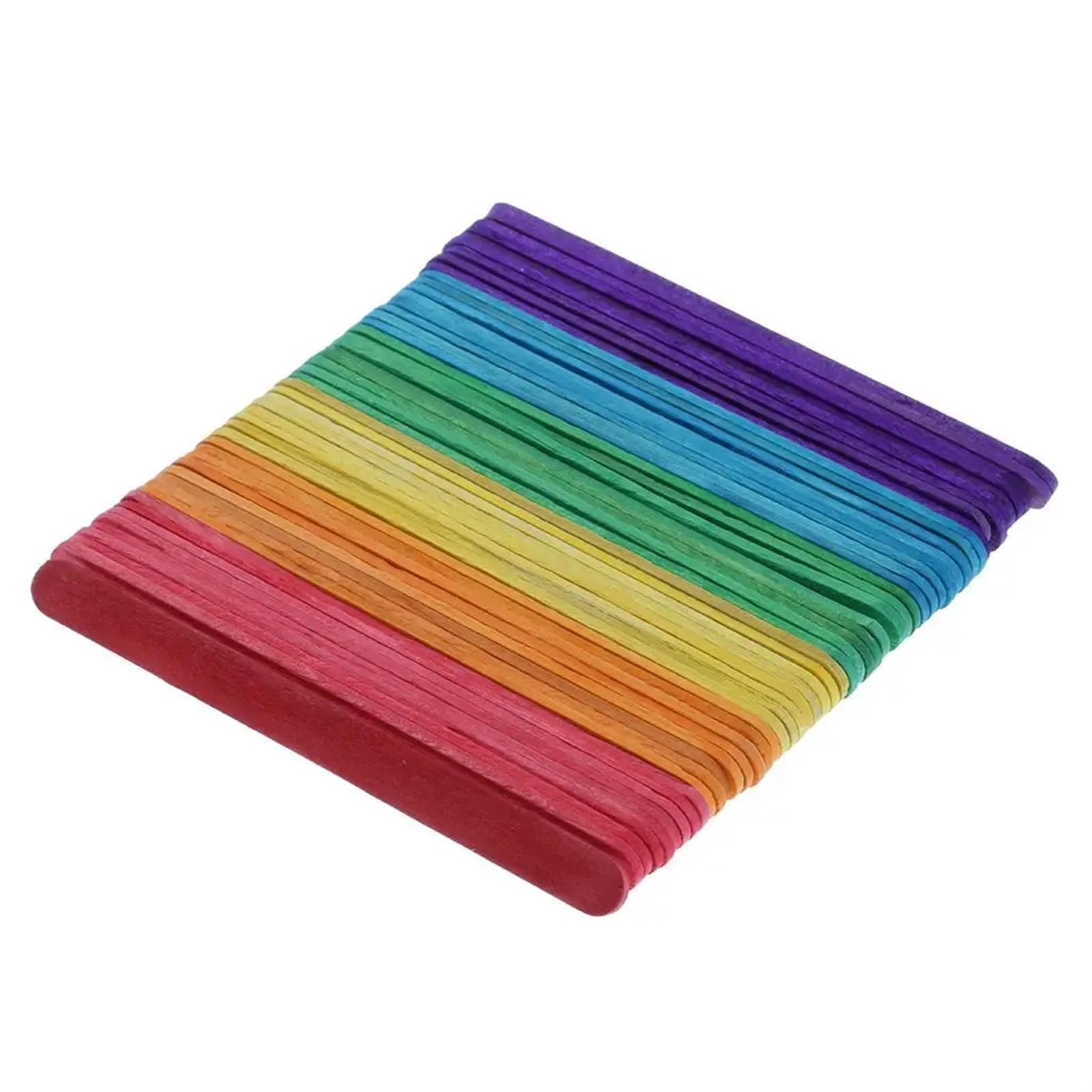 50 bâtonnets en bois colorés for le bricolage et les loisirs créatifs(S)