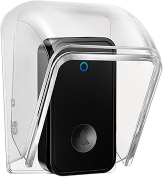 Ring Doorbell Cover - Outdoor Rainshield, Transparent Protective Housing | Waterproof Push Button Cover with Splash Anti-Splash Design, Weather Resistant Ring Doorbell Protector for Card Scanner Entry