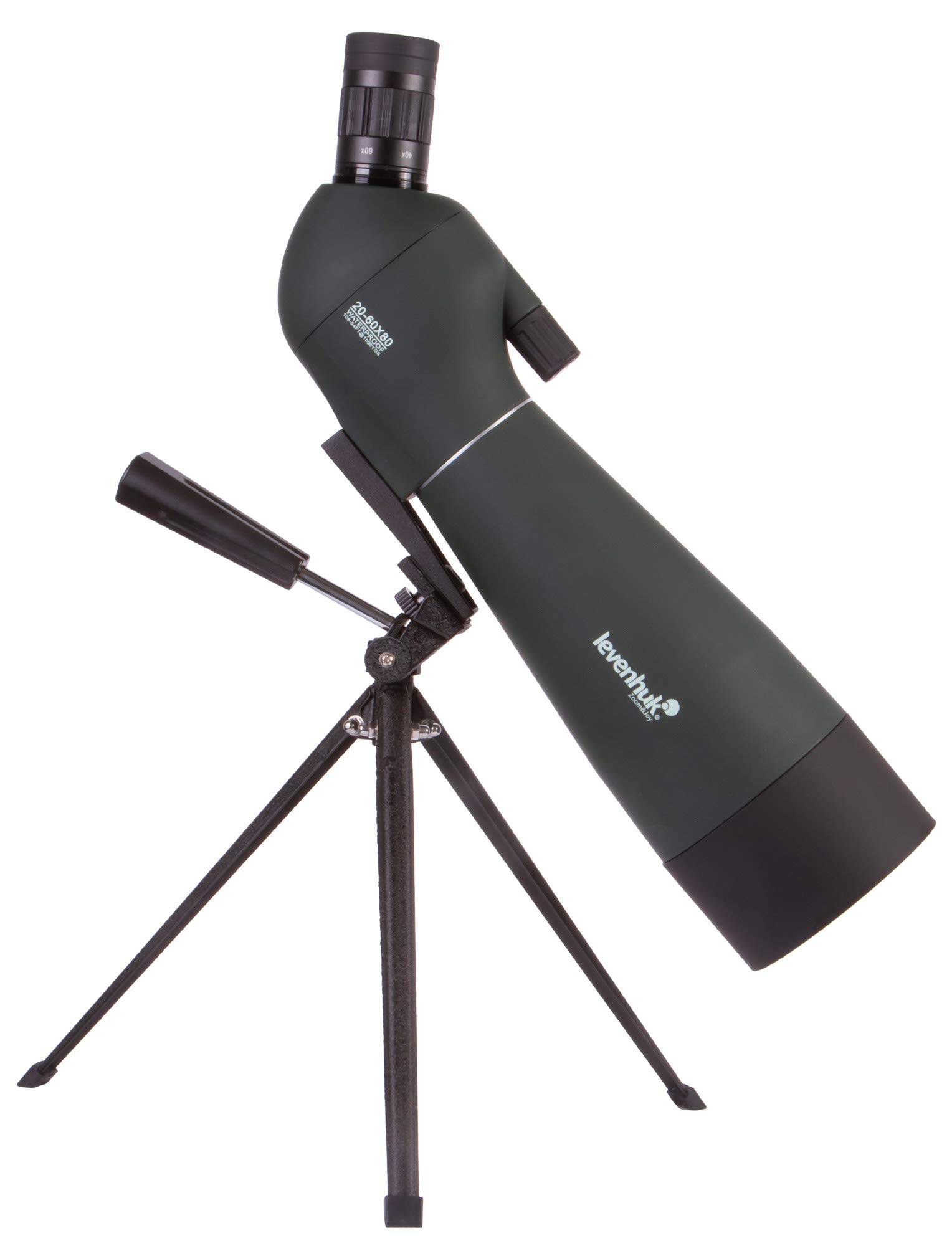 Catalejo Portátil Levenhuk Blaze Base 80 con Óptica de Vidrio BK-7, Trípode Metálico de Mesa y Estuche, para Observar la Vida Silvestre, y Paisajes Urbanos y Naturales