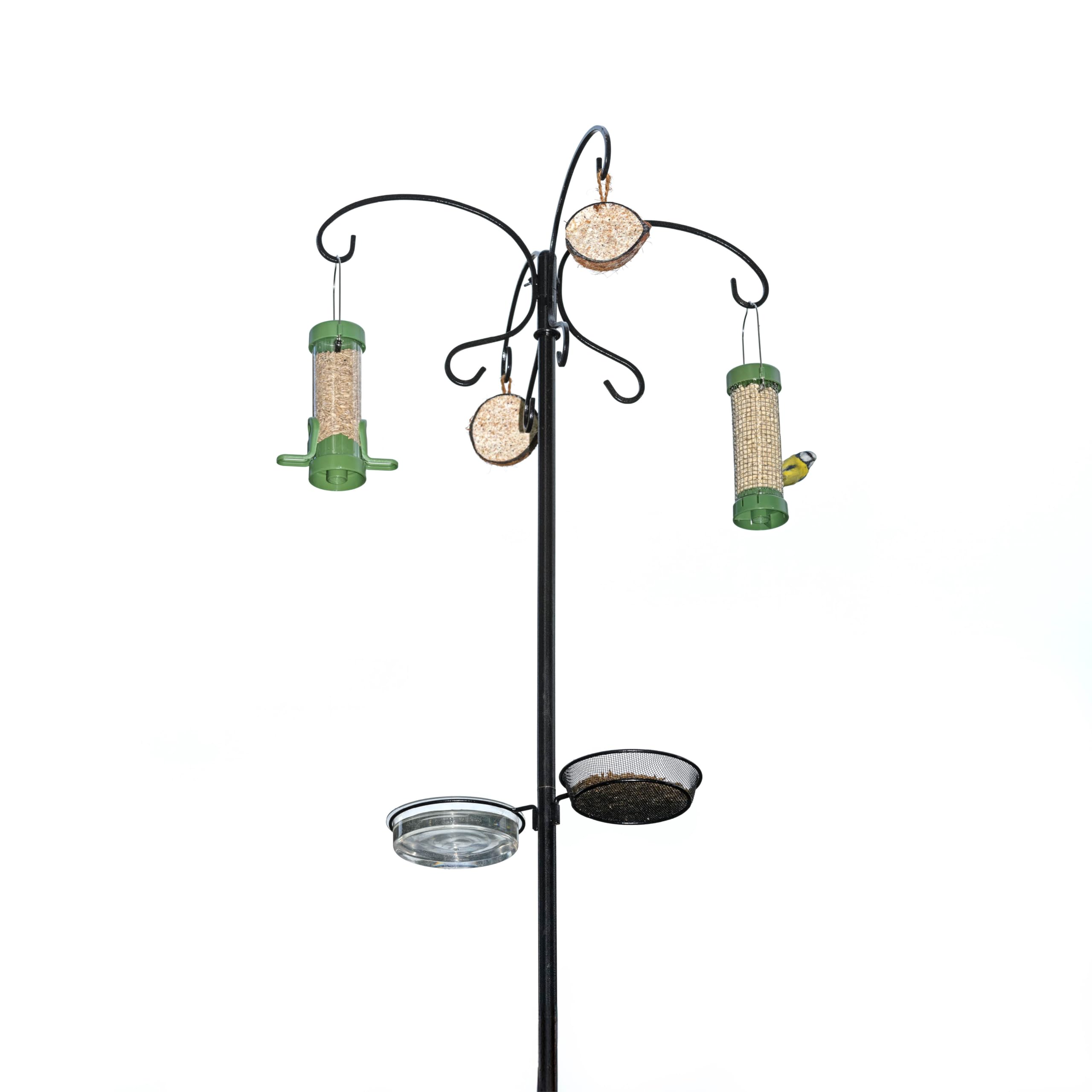 Wild Bird Feeders Hanging Station - Premium Bird Feeder Hanger with Eight Hooks