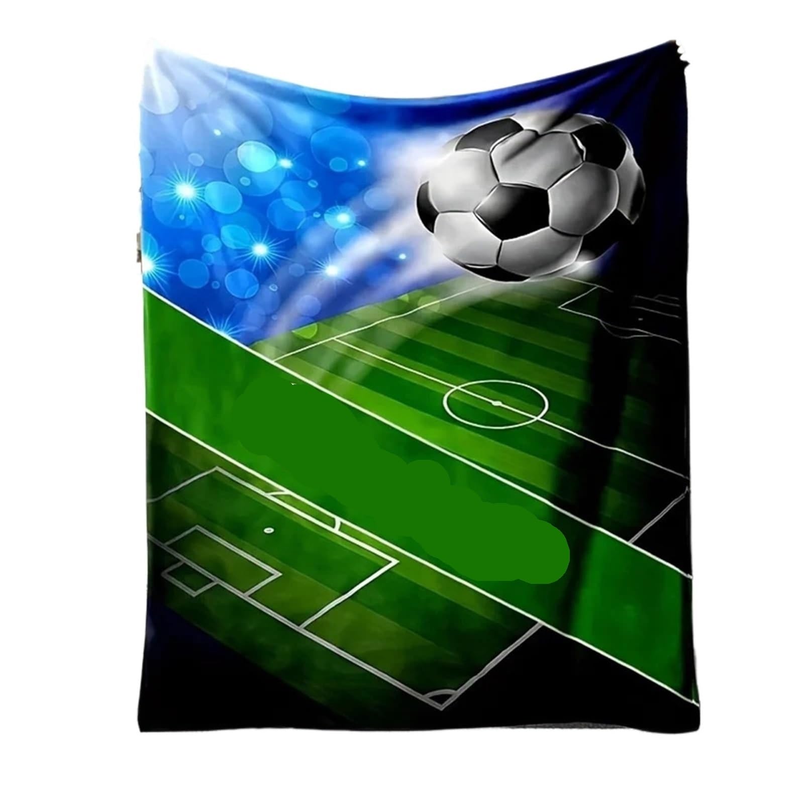 WSQHAO Soccer Blanket Soft Throw For Sofa Bed Travel Camping Office All-Season For Sports Fans for Bed Couch(30x40in)