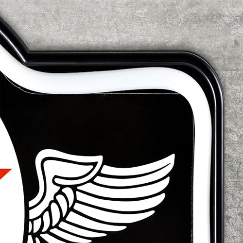 Miniatura 3 de Texaco Oil Gas Station - Cartel publicitario vintage de marquesina de reproducción - Luz LED de neón con pilas - 17 x 10 x 3 pulgadas