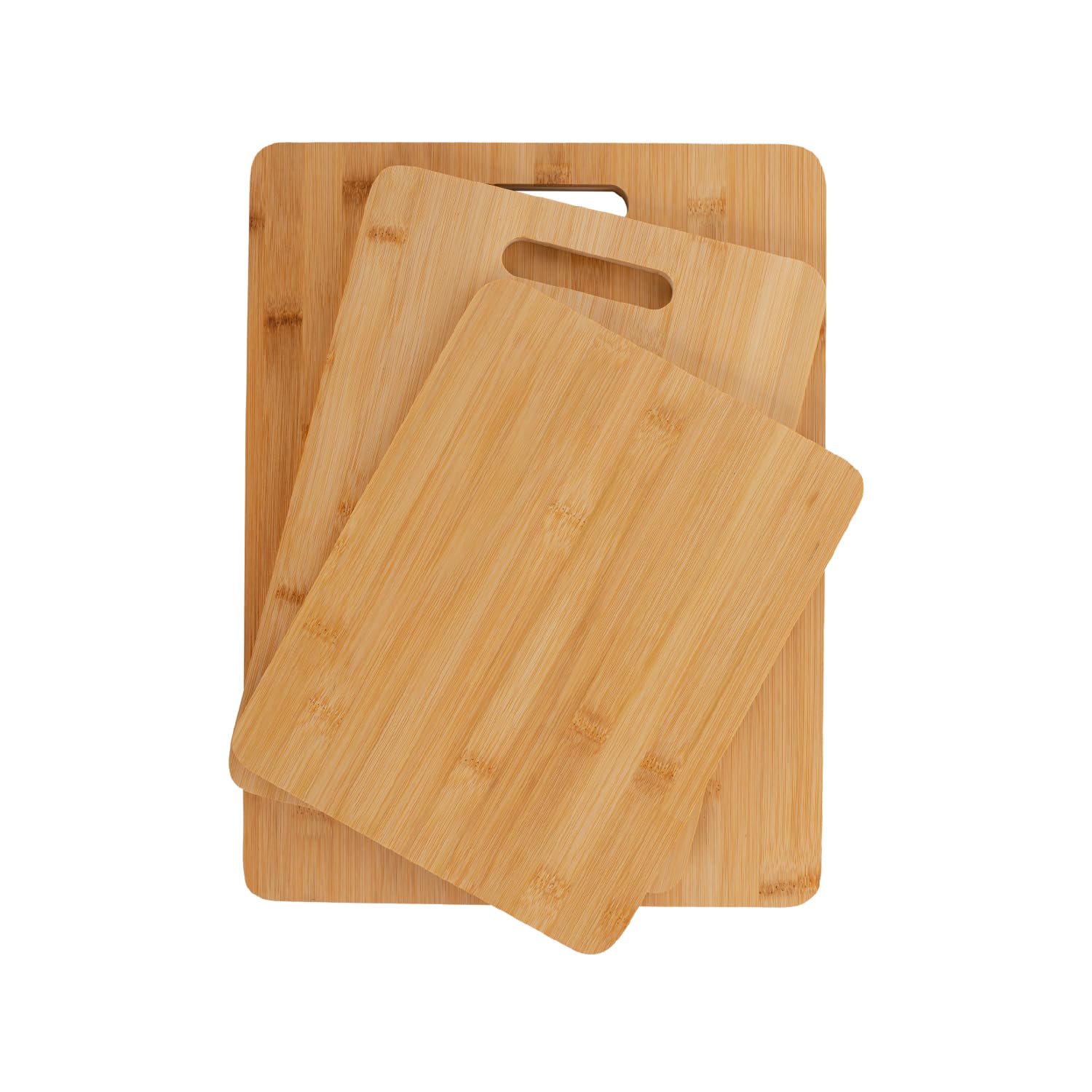 FLORINA 3-er Set Bambus-Schneidebretter CANADA I Natürliche Bambus-Schneideblöcke I Küchenbrett antibakteriell I Universalschneidebretter zum Schneiden von Käse, Fleisch, Obst, Gemüse