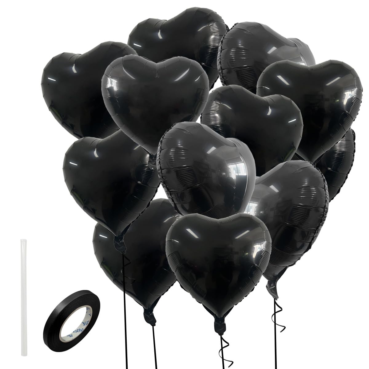 Photo 1 of 12Pcs18 Inch Heart Foil Balloons for Valentine’s Wedding Decorations Party supplies
