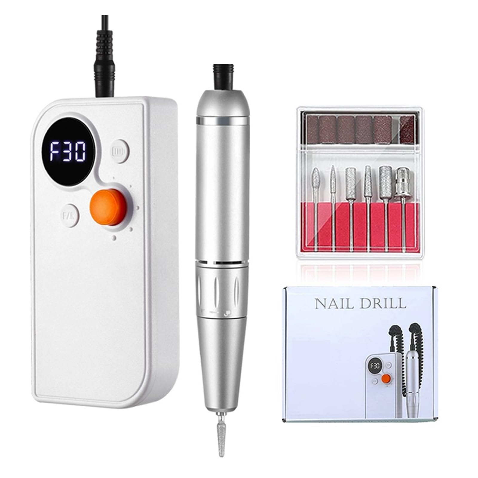 【美品】1回使用‼️充電式ポータブルネイルドリルマシン Amazon.co.jp: ネイルドリル、充電式ネイルドリルマシン 30000RPM
