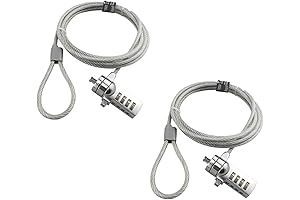 2 Pcs 6-Foot Computer Lock Notebook Combination Lock