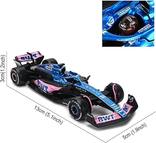 Miniatura 5 de Bburago 2023 143 F1 Team A523#31 E.Ocon Modelo de automóvil de carreras de aleación para BWT-Alpine Die Cast para adultos, colección de autos de