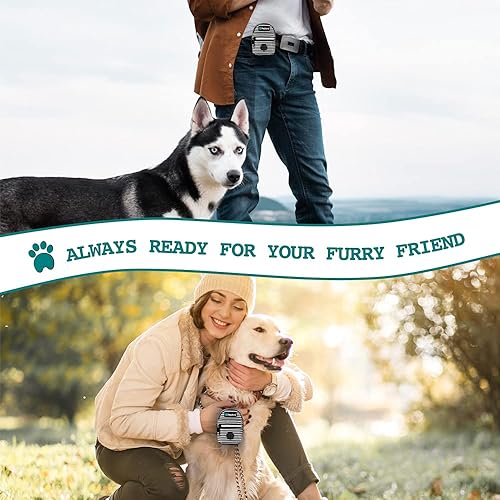 Miniatura 7 de PetAmi Soporte para bolsa de excrementos de perro para correa, dispensador de bolsas de residuos de mascotas para perros con clip, accesorios para