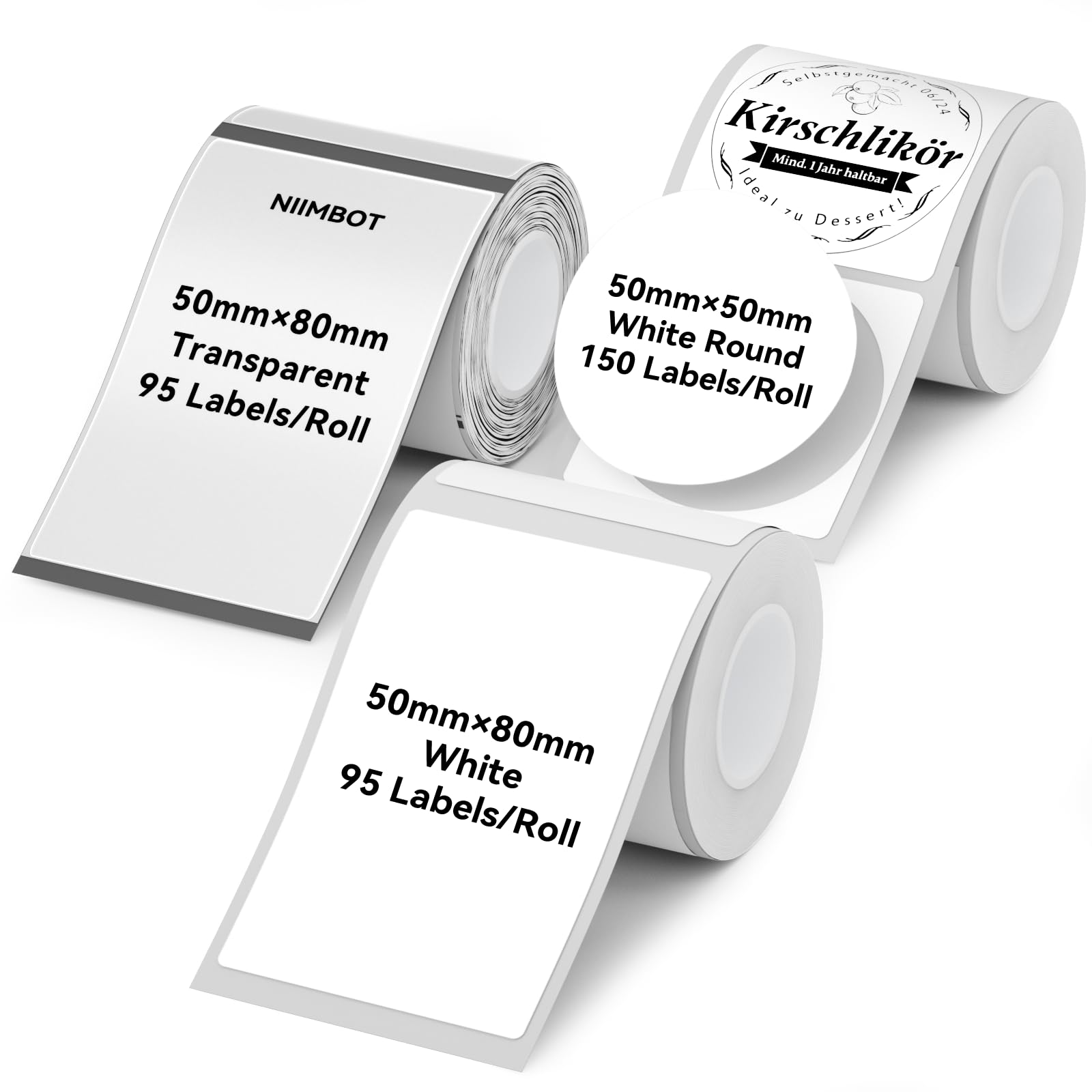 NIIMBOT Thermal Label 3Rolls Tape for B1/B2/B21/B31/B3S/K3 Label Maker