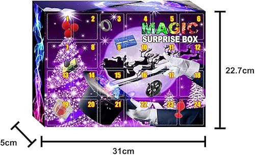 Miniatura 3 de Juego de 24 trucos de magia increíbles para niños, juego mágico de Navidad, juego mágico para niños, incluye bola mágica, juego mágico para niños