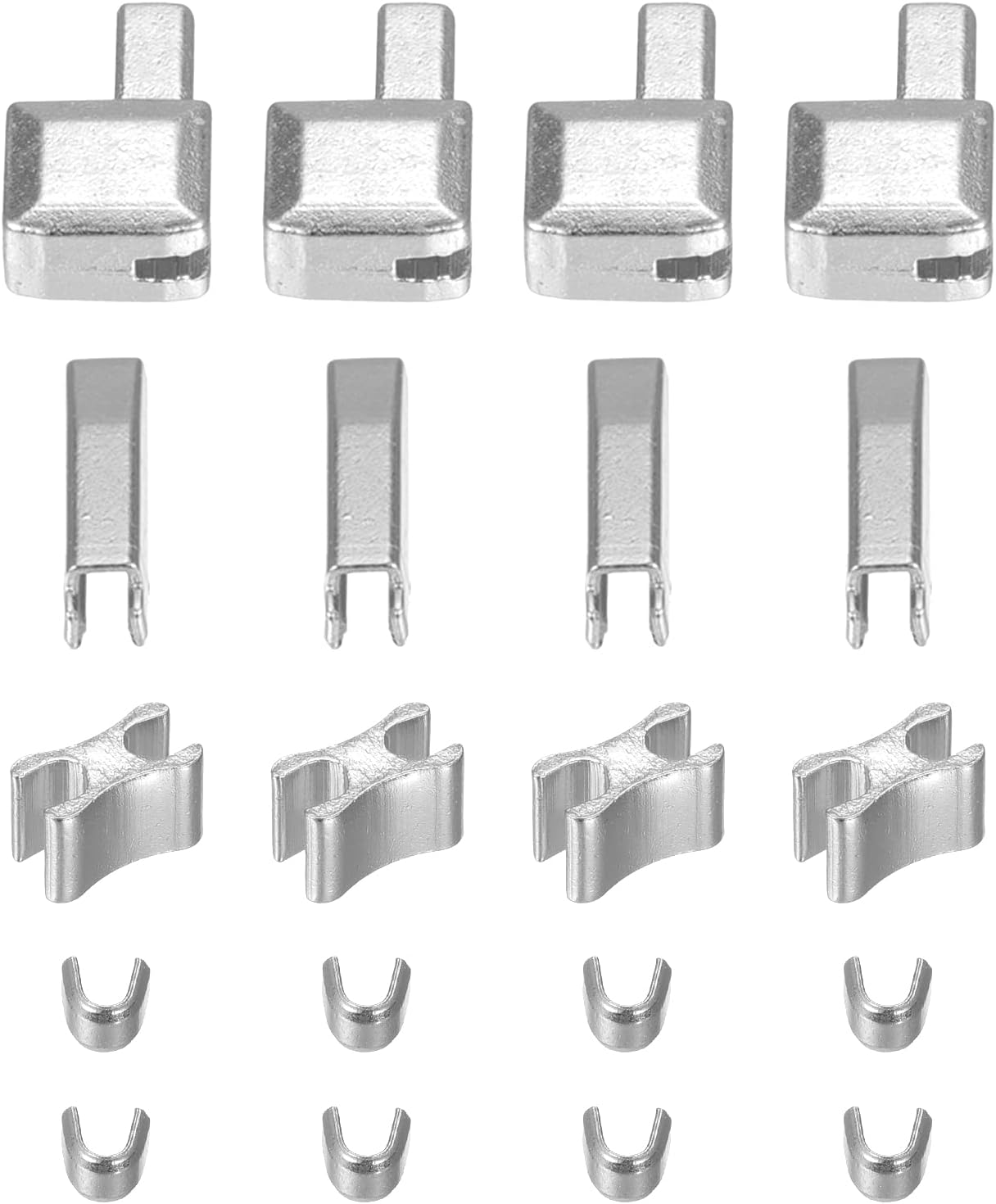 uxcell 4Sets Zipper Repair Kits, 5 Retainer Box & Insertion Pins, Top & Bottom Stops