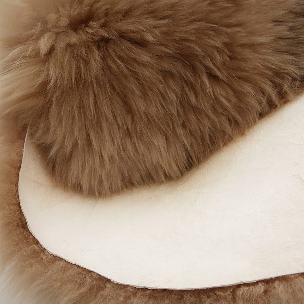 Grand tapis en peau de mouton véritable pour salon, chambre à coucher, jeté doux 100 % peau de mouton véritable (150 x 200 cm), confortable et luxueux (couleur : 1)